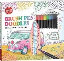 Klutz Brush Pen Doodles Chill Out Coloring
