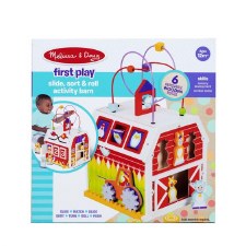 Melissa & Doug My First Play Slide, Roll & Sort Activity Barn