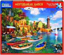 White Mountain 1000pc Mediterranean Harbour