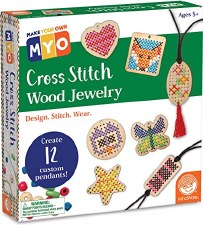 Make Your Own Cross Stitch Wood Jewelry