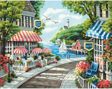 Dimensions Paint By Number Cafe By The Sea 14x11