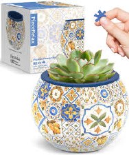 Piece Relax Puzzle Planter Retro Tiles