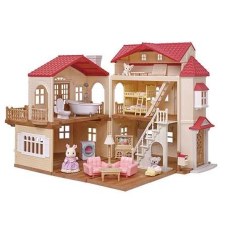 Calico Critters Red Roof Country Home Gift Set With Washing Machi