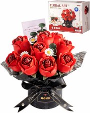 Rokr 3d Puzzle Floral Art Red Rose Bouquet
