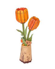 Rowood Wooden Bloom Craft Orange Tulip