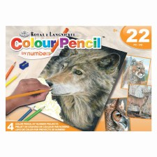 Royal & Langnickel Color Pencil By Numbers American Wildlife 22pc