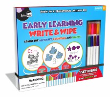 Spicebox Early Learning Write & Wipe Alphabet, Counting, Shapes