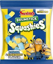Squashies Minions Banana & Blueberry Flavour Peg Bag