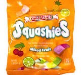 Squashies Mixed Fruit 141g Peg Bag