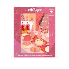 Villager 500 Piece Pink Christmas