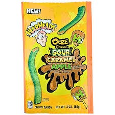 Warheads Ooze Chew Sour Carame Apple Ropes