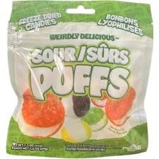 Weirdly Delicious Puffs Freeze Dried Candy Sour