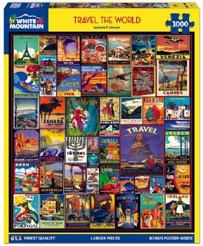 White Mountain 1000pc Travel The World