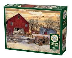 Cobble Hill 1000pc Winter On The Farm