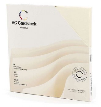 12x12 Cardstock Pack, 60 Sheets - Vanilla