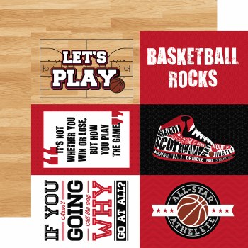 Basketball 12x12 Paper- 4x6 Cards