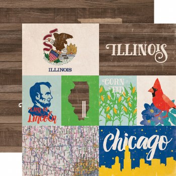 Stateside 12x12 Paper- Illinois - Crafts Direct