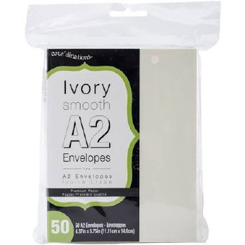 Core'dinations A2 Envelope Pack, 50ct- Ivory