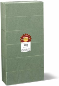 Green Floral Foam 6pk- 3&quot;x4&quot;x8&quot;