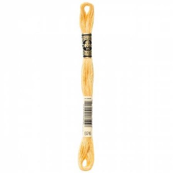 676 DMC Embroidery Floss - Light Old Gold