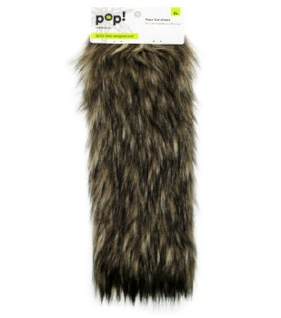 Pop! Long Pile Fur, 9&quot;x12&quot; - Black/Brown
