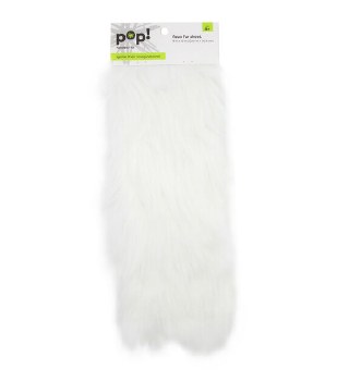 Pop! Long Pile Fur, 9&quot;x12&quot; - White