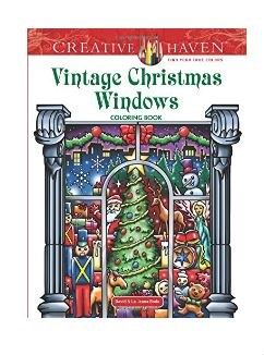 Creative Haven Adult Coloring Book - Vintage Christmas Windows