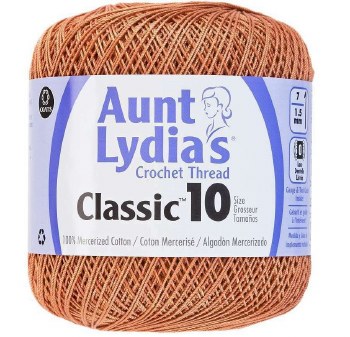 Aunt Lydia's Classic Cotton Thread, Size 10 - Copper Mist