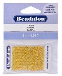 Beadalon Chain, 2.3 mm x 2 meter - Gold