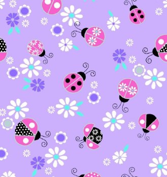 Belle &amp; Blue Bolted Fabric - Ladybug Daisy