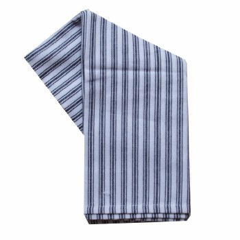 Ticking Stripe 20&quot;x28&quot; Tea Towel- Cream &amp; Black