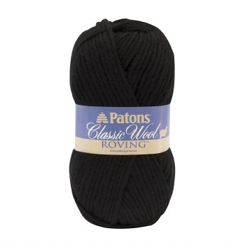 Patons Classic Wool Roving Yarn- Black
