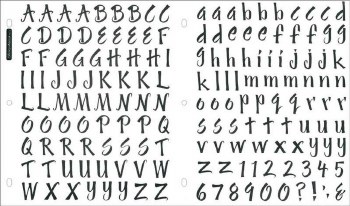 Sticko Alphabet Stickers- Brush Black