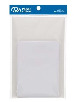 Blank Cards And Envelopes, 4.25&quot; x 5.50&quot; - Linen White 10 Pk