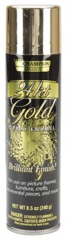 Brilliant Finish Spray Enamel, 8.5oz - 24k Gold