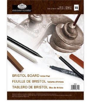 Essentials Bristol Board Pad, 9&quot; x 12&quot; - 15 Sheets