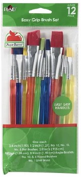 Brush Set w/ Easy Grips, 12ct