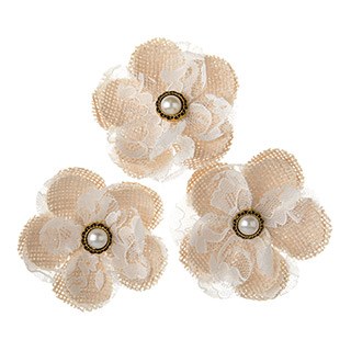 Burlap Floral Embellishment: Natural 5 Inches –