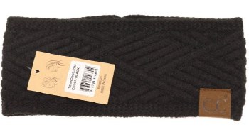 CC Diagonal Criss-Cross Headwrap - Black