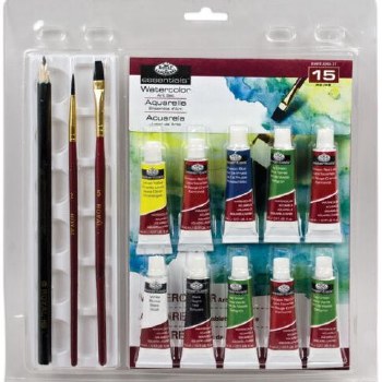 Clamshell Watercolor Painting  Art Set - 15 Pc