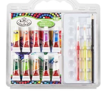 Clamshell Watercolor Painting  Art Set - 15 Pc