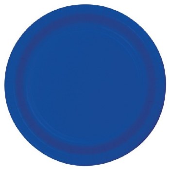 Touch of Color 7&quot; Paper Plate, 24ct- Cobalt