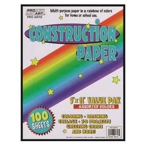 Construction Paper Value Pack, 9&quot;x12&quot;- 100ct
