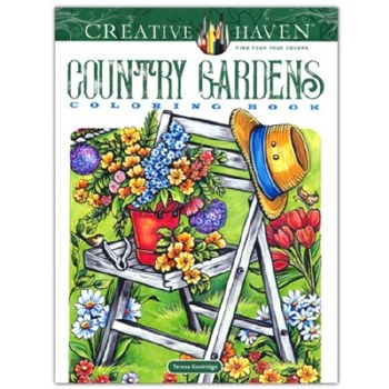 Creative Haven Adult Coloring Book- Country Gardens