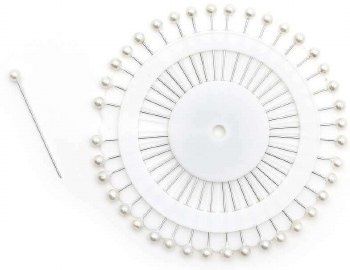 Corsage pins, 1.5&quot; 40 Pk - Pearl White