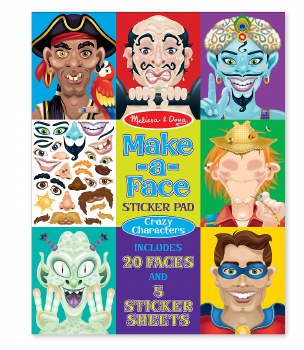 Melissa &amp; Doug Make a Face Sticker Pad- Crazy Characters
