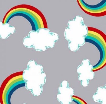 Cuddle Fleece, 60&quot; - Sweet Rainbows
