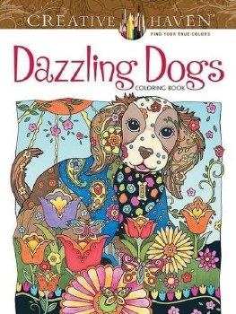 Creative Haven Adult Coloring Book- Dazzling Dogs