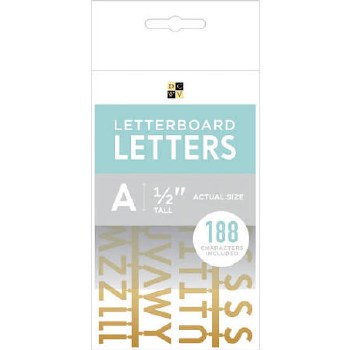 DCWV Letterboard 1/2&quot; Letters- Gold