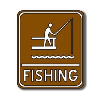 Cardstock Die Cut - Fishing Sign